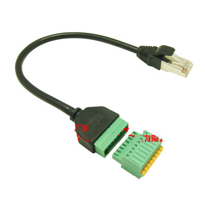 RJ45 8P8C Connector to 8 Pin Screw Terminal Block Adapter 30cm Long for Security CCTV Video Solution
