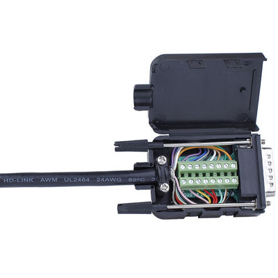 DB15 D Sub 15 Pin Dual Row Connectors to Terminal Blocks Adapter with housing