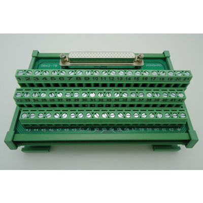 DB62 Female Socket D Sub Terminal Blocks Breakout Board Adapter Connector DIN Rail Mount