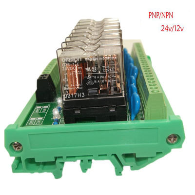 8 Ways Pluggable Relay Module PLC Output Amplifier Board DC 12V 24V