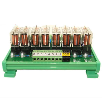 8 Ways Pluggable Relay Module PLC Output Amplifier Board DC 12V 24V