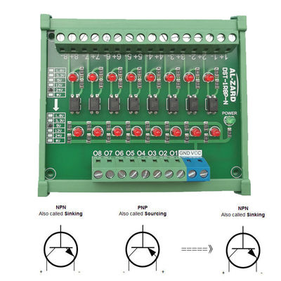 TTL  HTL Signals Converter Terminal Blocks Board 8 Ways For PLC NPN or PNP 1.8V 3.3V 5V 12V 24V Input