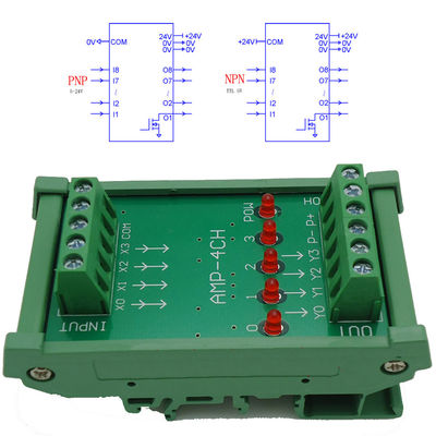 4 Channels DC 24V PLC Amplifier Plate Board PNP Input NPN Output Opto-isolated Design