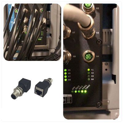 Ethernet RJ45 Plug To M12  4 Core Male or Female Connector Adapter