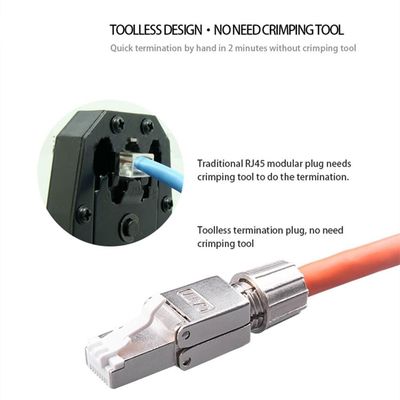 RJ45 Network Modular Plugs Cat.6 Cat6A Cat7 Shielded Connectors 8P8C High Speed
