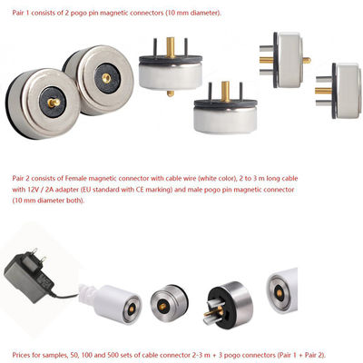 Pogo Pin Connector DC Power Adapter Magnetic Charging Cable Male Female Expansion Cable