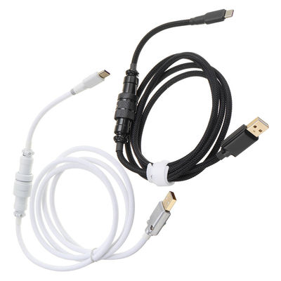 Mechanical Keyboard Cable Heavy Duty Aviation Connector Coupling 1.5M USB Type C Port