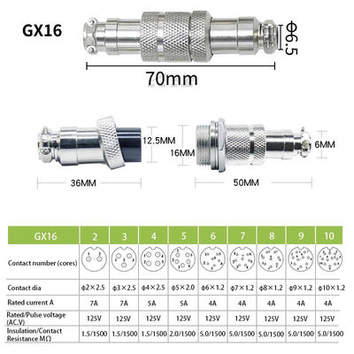 Coloured GX12 GX16 Aviation Connector Male Female Socket Plug For Mechanical Keyboard Cable