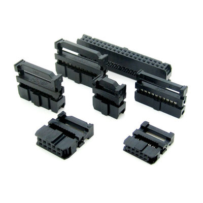 2.54mm Flat Cable IDC Female Socket Rectangular Receptacle Connector 6 - 64 Pin TE / Tyco / Amp Replacement