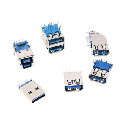 Single or Dual Port USB 3.0 Type A Female Socket Jack PCB Board Connector For Laptop Notebook Computer