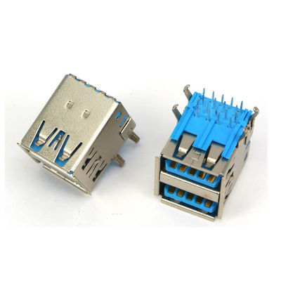 Single or Dual Port USB 3.0 Type A Female Socket Jack PCB Board Connector For Laptop Notebook Computer