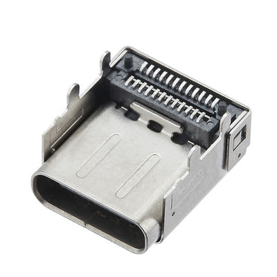 Dual Layer Shell Extra High 24P USB 3.1 Type C Receptacle 24-pin Female Jack Charging Port