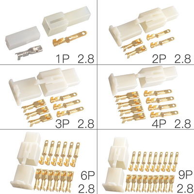2.8mm Spacing Male Female Connectors Pin Header Housing for Motocycle