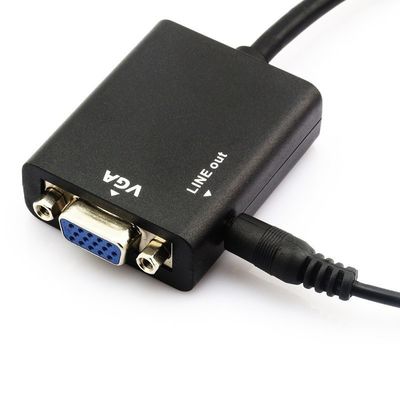 1080p Hdmi Male to VGA Female with Audio Cable Converter Adapter for HDTV PC