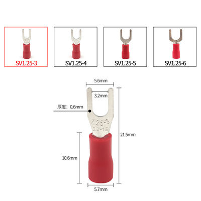 SV 1.25-3 Series Insulated Spade Crimp Terminals