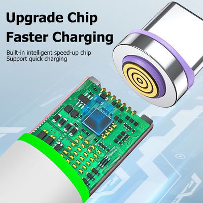 Pogo Pin LED Lighting Luminous USB Magnetic Charging Cable Coiled Rope 100cm