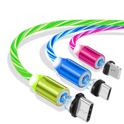 Pogo Pin Luminous LED Lighting Magnetic USB Charging Cable for Cell Phones