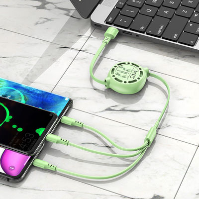 Quick Charge USB Type C Cable 5A Data Charge Liquid silicone Cord Extractable 20cm - 100cm