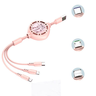 Quick Charge USB Type C Cable 5A Data Charge Liquid silicone Cord Extractable 20cm - 100cm