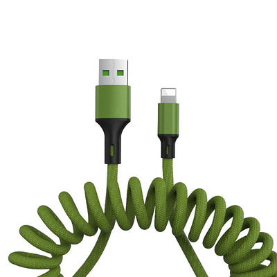 Fast Charge Cable USB Type C 5A Mechanical Keyboard Coiled Data Charger Cable Braided Cord