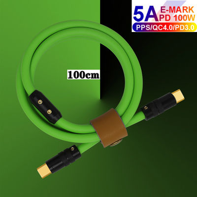 6mm O.D USB 3.1 Type C Charge Cable PD 100W Charging for Laptops Tablets Smart Phones