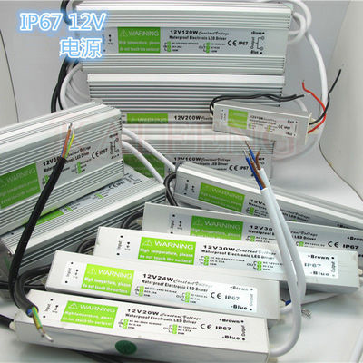 Constant Voltage Outdoor CCTV Led Switching Power Supply IP67 Waterproof 12V 10W 20W 60W