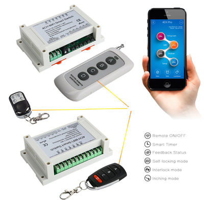 4 Way Mobile Phone WiFi RF Relay Smart Switch With Amazon Alexa Google Home Voice Remote Control