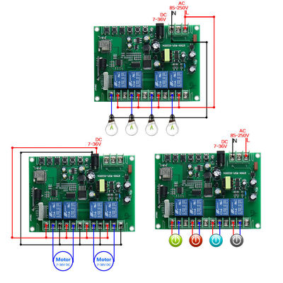4 Way Mobile Phone WiFi RF Relay Smart Switch With Amazon Alexa Google Home Voice Remote Control