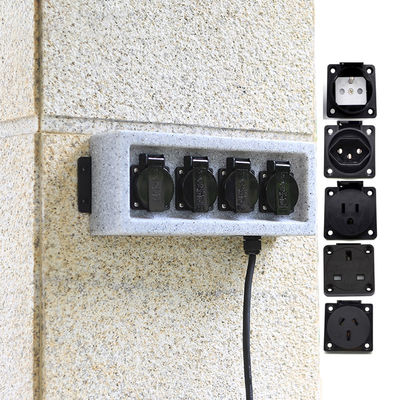 Outdoor Wall Mounted Electrical Power Socket Outlet Imitation Marble Polyethylene Plastic