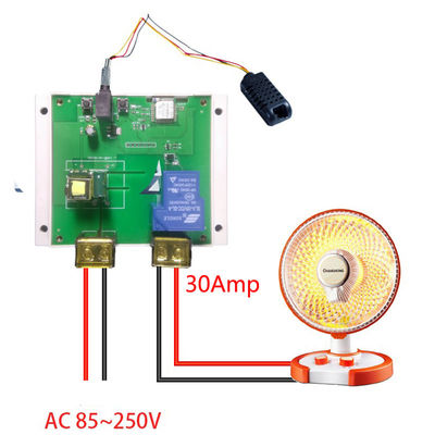 2 Way 30A WiFi RF Relay Smart Switch Amazon Alexa Google Homekit Temperature Humidity Remote Control Kit