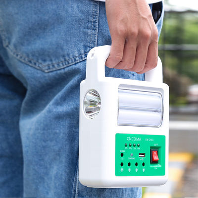 Portable Solar Power Bank Panel 2 LED Lamp with USB Cable Battery Charger Emergency Lighting System