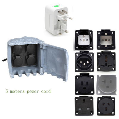 Outdoor Garden Electrical Power Outlet Rock Socket Box Resin Enclosure Waterproof