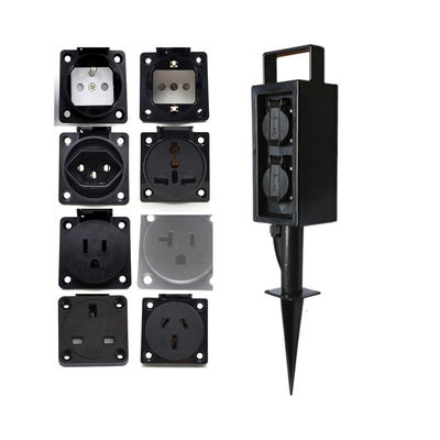 Outdoor Garden In-ground Lawn Plug-in Electrical Power Sockets Outlet Stake 10A AC250V