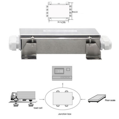8 Way Stainless Steel Load Cells Summing Junction Box Enclosure Weighing Sensor for Platform Scale