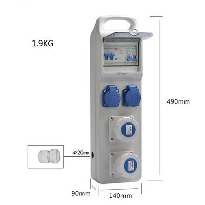 IP67 Waterproof Outdoor Electrical Socket Plastic Electric Box AC 220v -250v 16A