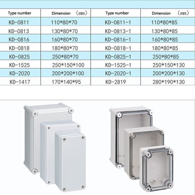 CCTV Camera Monitor Cable Distribution Plastic Enclosure Junction Box IP65 Waterproof