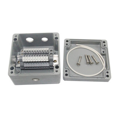 3 Ways Waterproof Aluminum Distribution Junction Box with PT2.5 Din Rail Terminal Blocks 120*120*82mm