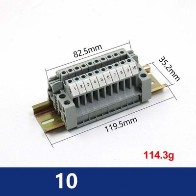 3 Ways Waterproof Aluminum Distribution Junction Box with PT2.5 Din Rail Terminal Blocks 120*120*82mm