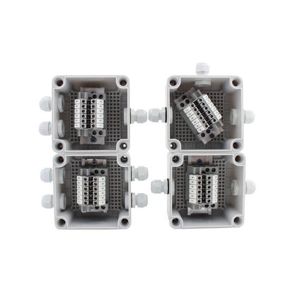 CCTV Camera Monitor Cable Distribution Junction Box 158*90*60mm Waterproof with Din Rail Terminal Blocks