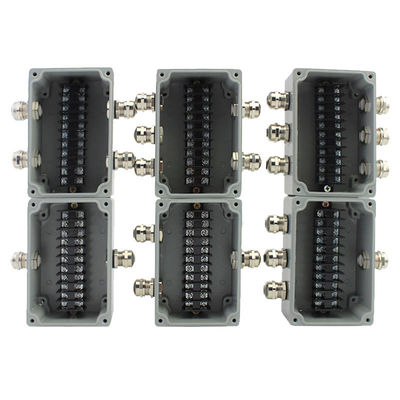 Die-cast Aluminum Distribution Junction Box Waterproof with Terminal Blocks 120*80*55mm