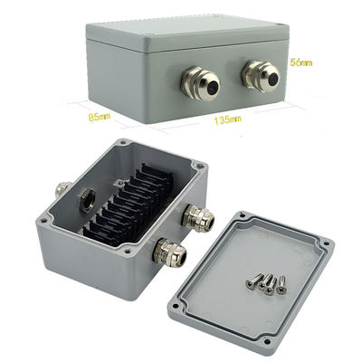 Die-cast Aluminum Distribution Junction Box Waterproof with Terminal Blocks 120*80*55mm