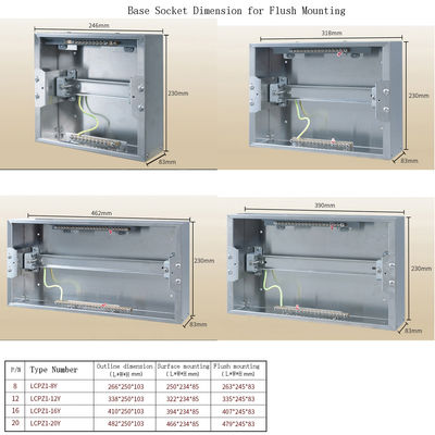 Stainless Steel Household Wall Electrical Enclosure Switch Circuit breaker Box 8 - 20 Way