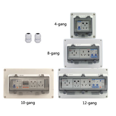 Wall Electric Enclosure Plastic Switch Circuit breaker Box IP67 Waterproof Outdoor 2 3 4 5 6 8 10 12 16 18 Way