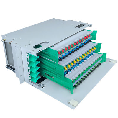 ODF FC SC LC ST Connector 19-inch Rack Mount Fiber Optic Distribution Frame Unit Sliding Cassette 1U 2U 3U