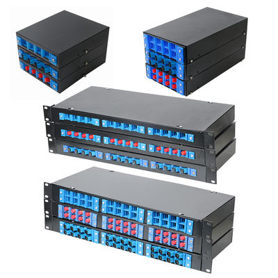 4 8 12 24 Port 19&quot; Optic Fiber FC SC LC ST Connector Junction Box Wall or Rack Mount
