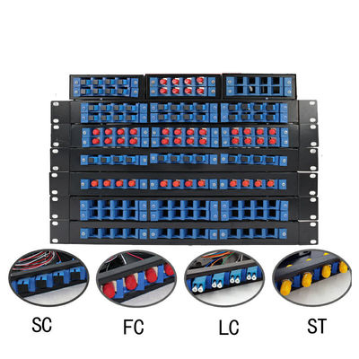 4 8 12 24 Port 19&quot; Optic Fiber FC SC LC ST Connector Junction Box Wall or Rack Mount