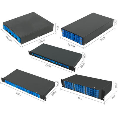 4 8 12 24 Port 19&quot; Optic Fiber FC SC LC ST Connector Junction Box Wall or Rack Mount