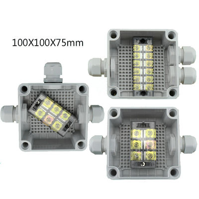 Pastic Electrical Enclosure Cable Junction Box 100*100*75mm with Connectors Waterproof