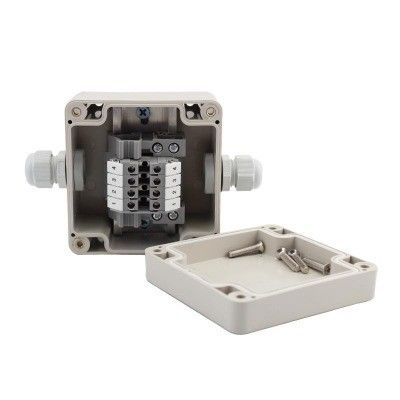 Pastic Electrical Enclosure Cable Junction Box 100*100*75mm with Connectors Waterproof