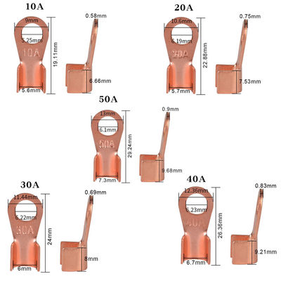 Crimper Crimping Tool Plier And 70pcs Open Barrel Copper Ring Lug Terminals Assortment Set OT 10A to 50A
